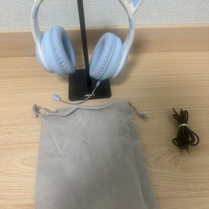 디알고 고양이 귀 블루투스 헤드폰 블루 이미지