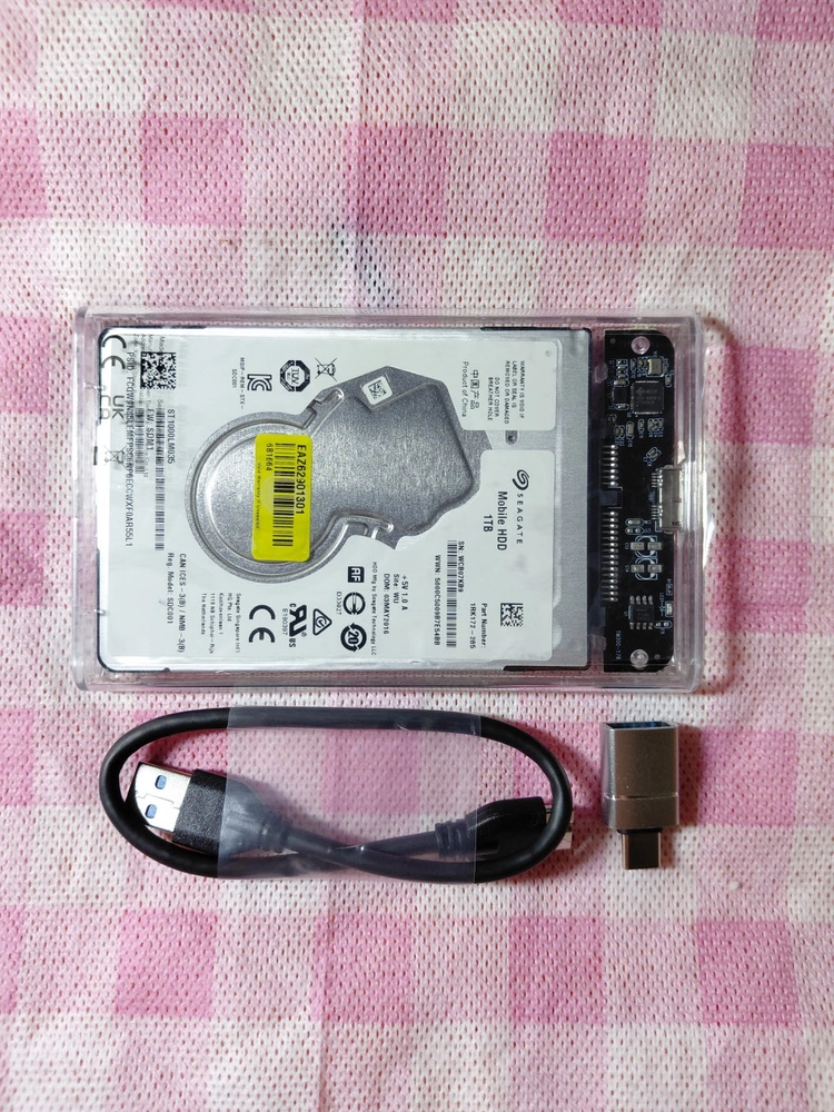 외장하드, 씨게이트 HDD 1TB USB3.0 2.5인치 이미지
