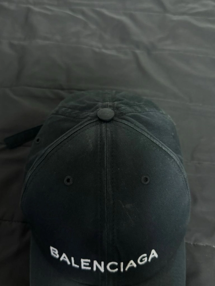 발렌시아가 17s/s 초판 자수 로고 볼캡 블랙 (59L) 이미지