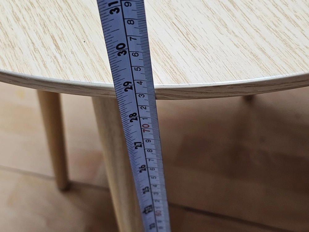 튼튼한 원형 원목가구 카페 테이블 사이드테이블 이미지