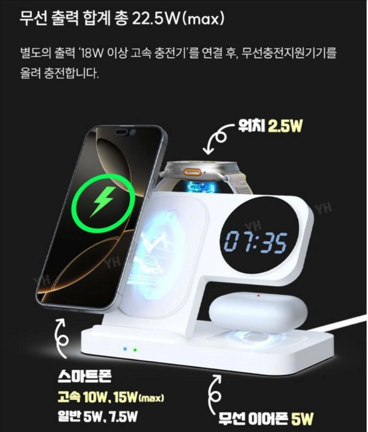 WCP 3in1 무선충전 거치대 이미지