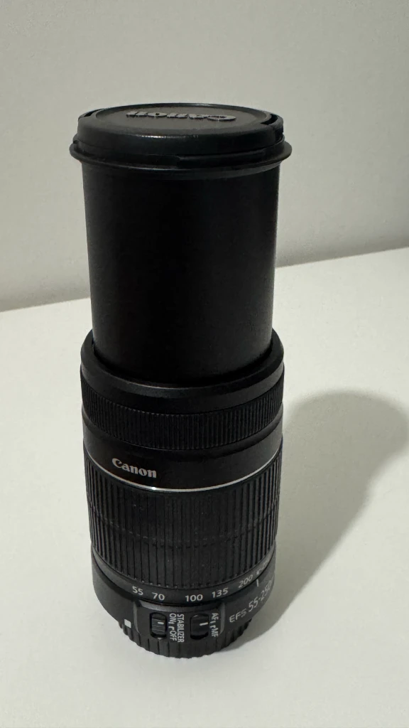 정품 캐논 EF-S 55-250mm 망원 줌렌즈 이미지