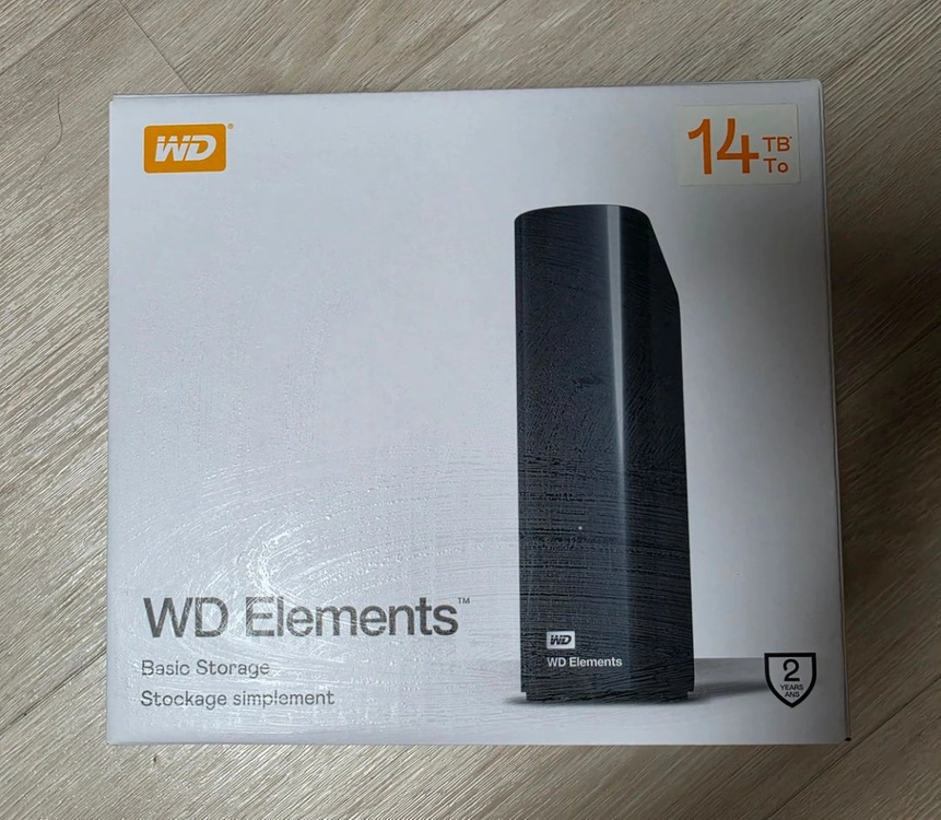 WD Elements 14TB 외장하드 박스 풀셋 이미지