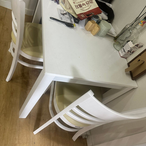 [이사 급처] 동서가구 화이트 식탁 의자 세트 이미지