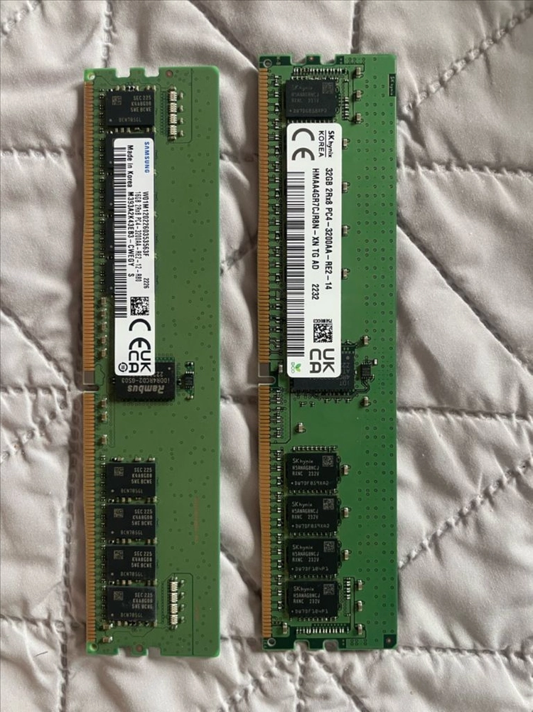 DDR4 서버용 메모리 램 32GB 16GB 3200 ecc rdimm 이미지