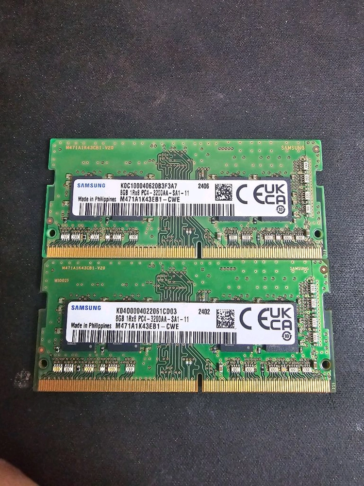삼성 DDR4 3200 8GB 노트북 램 2개 이미지