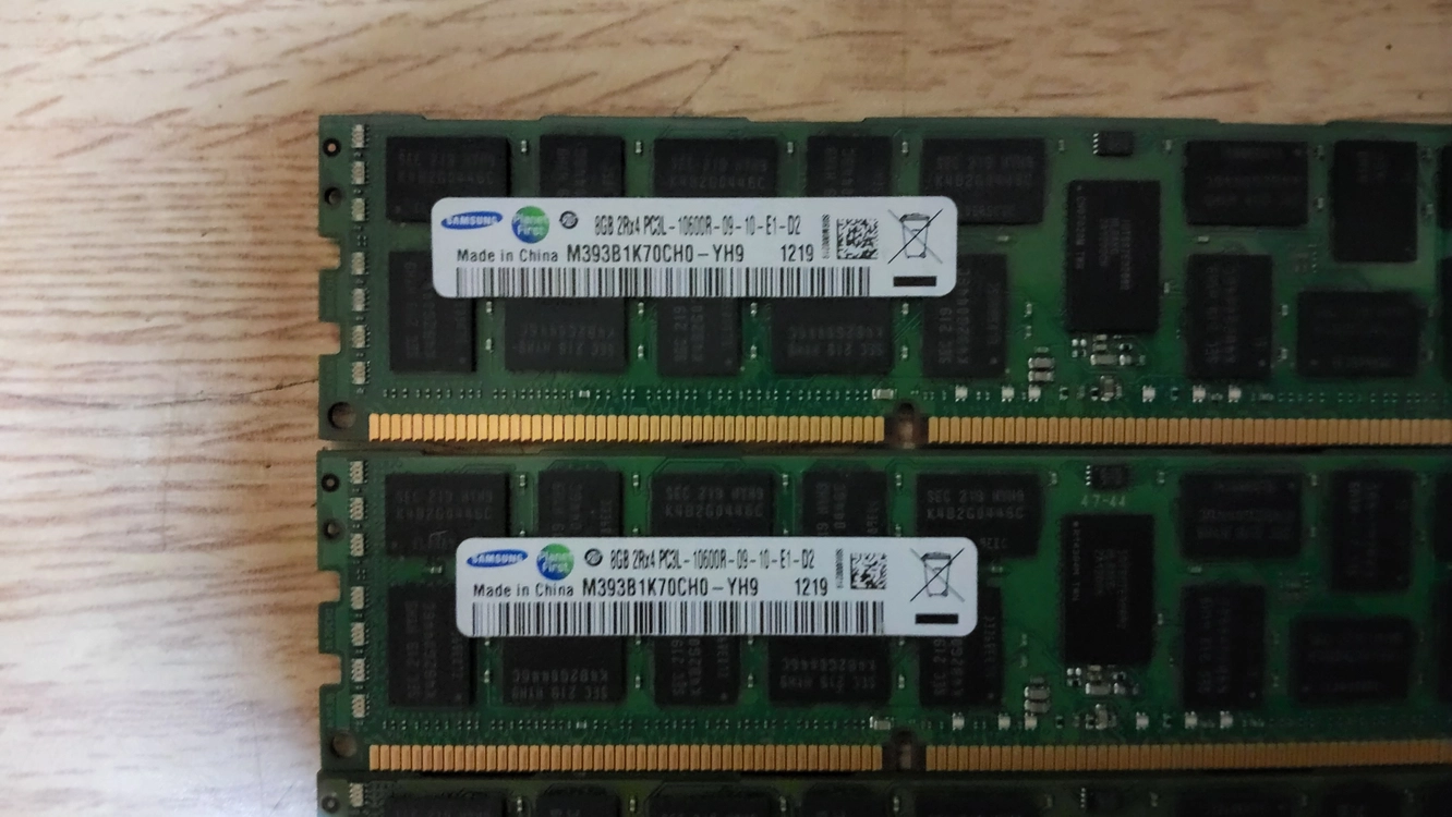 컴퓨터 데스크탑 램 DDR3 10600 8GB 4개 일괄판매 이미지