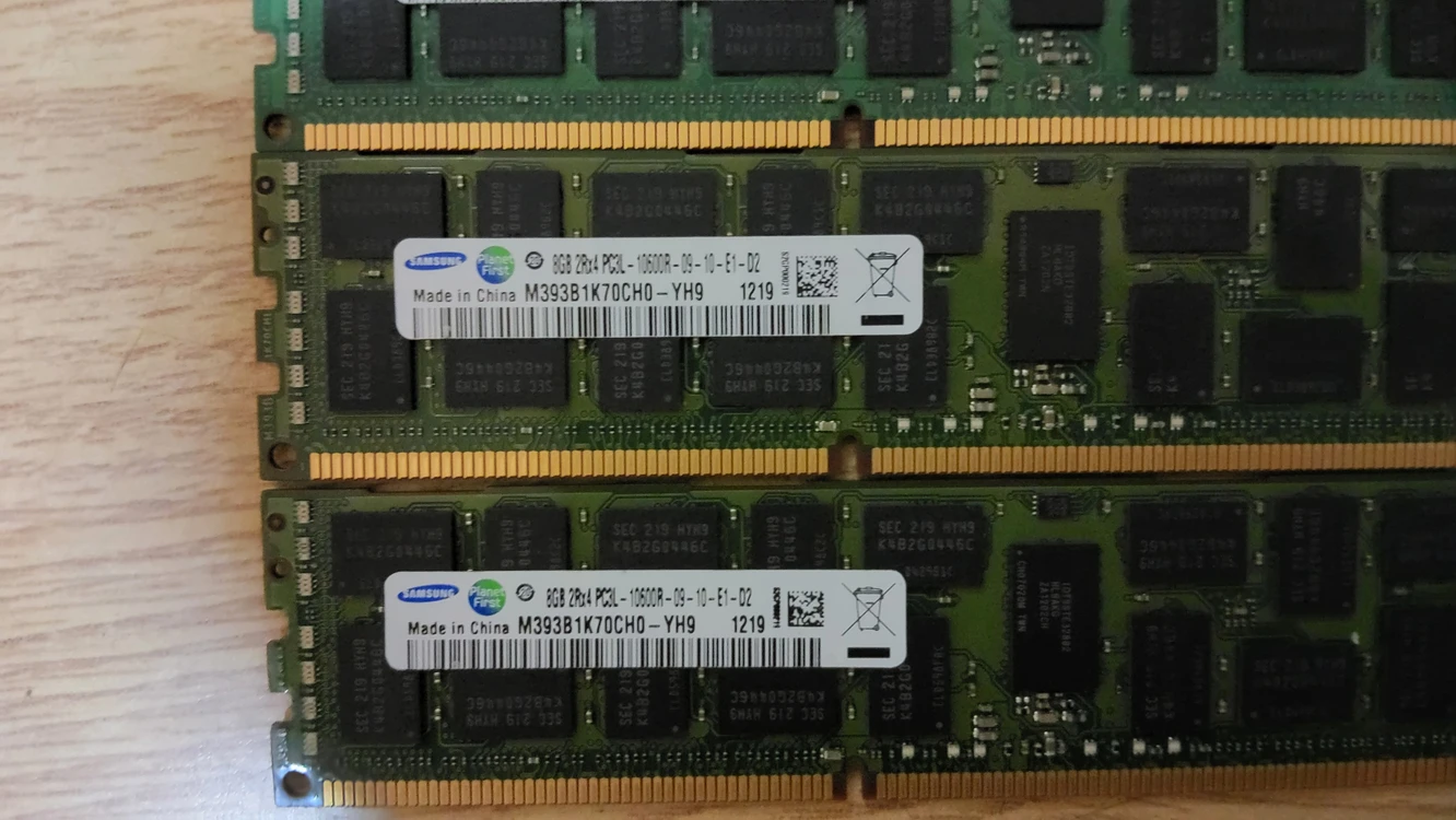 컴퓨터 데스크탑 램 DDR3 10600 8GB 4개 일괄판매 이미지