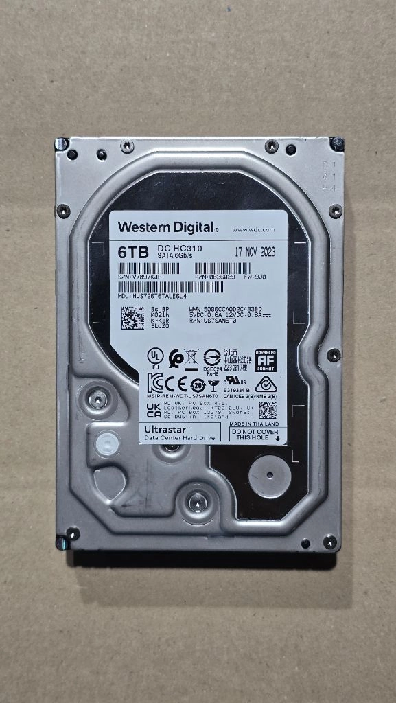 웨스턴디지탈 Ultrastar DC HC310, 6TB 이미지