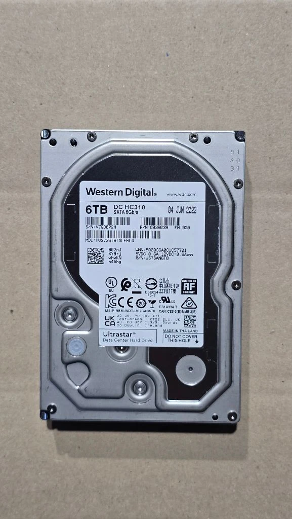 웨스턴디지탈 Ultrastar DC HC310, 6TB 이미지