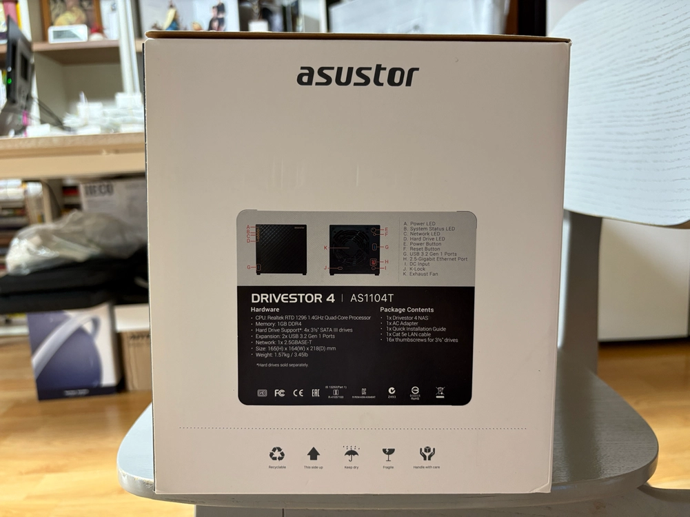 NAS : ASUSTOR DRIVESTOR 4 AS1104T 이미지