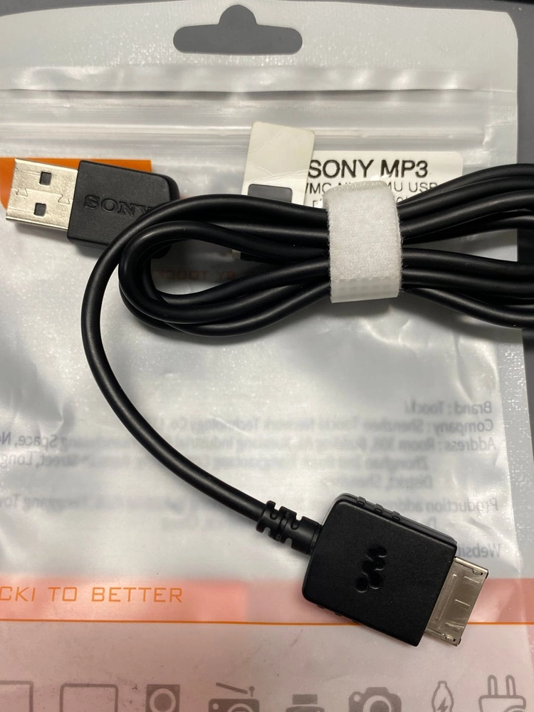 워크맨 MP3 플레이어용 소니 오리지널 WMC-NW20MU USB 데이터 충전 케이블 이미지