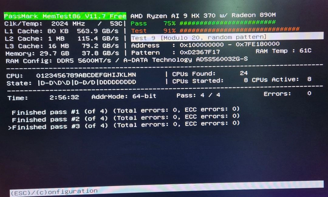 ADATA 노트북램 DDR5-5600 CL46 32GB 테스트완료 이미지