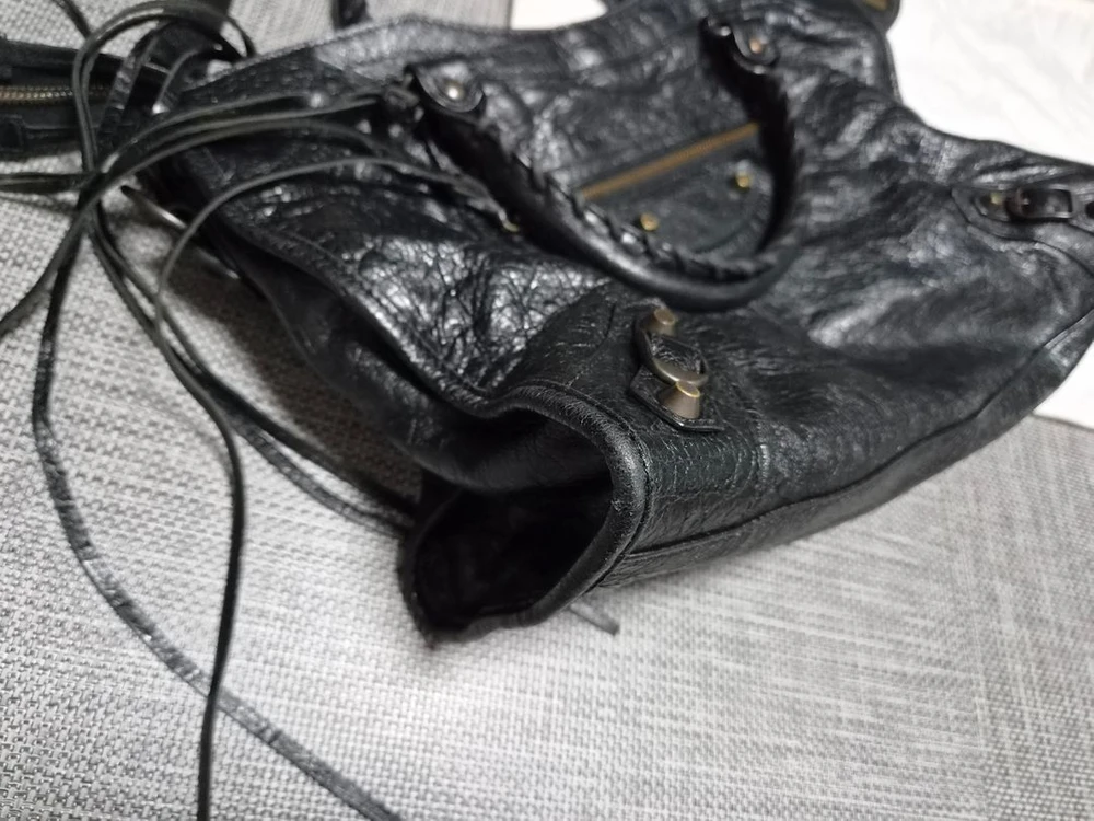 발렌시아가 모터 시티백 블랙 미디움 토트백 숄더백 이미지