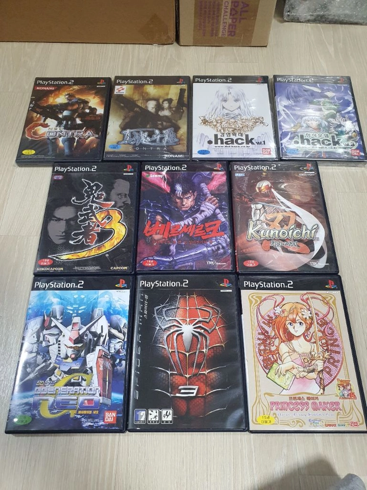 PS2 네오콘트라,진혼두라,베르세르크,귀무자3,스파이더맨3,프린스메이커,닷핵등 일괄 팝니다 이미지