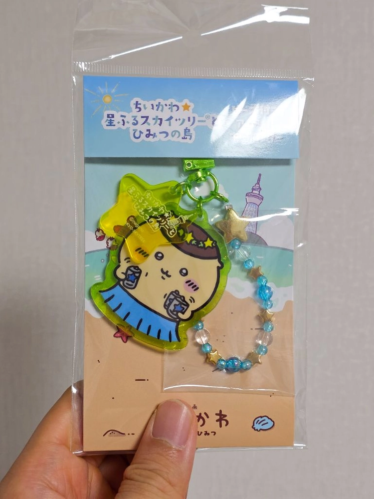 치이카와 스카이트리 인어섬 비즈 아크릴 키링 하치와레 우사기 이미지