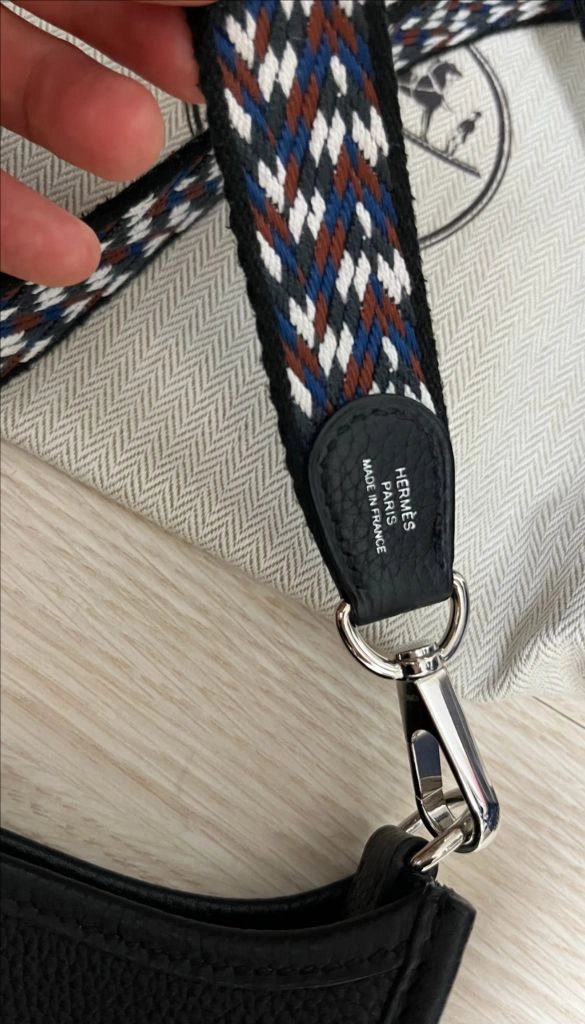 에르메스 미니 에블린 블랙 은장 (*멀티컬러 스트랩) 이미지