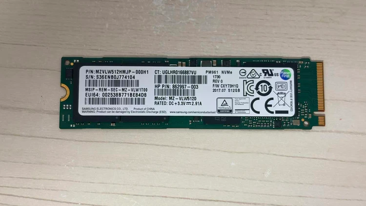 삼성 PM961 M.2 NVMe SSD 512GB - 안심되는 중고거래