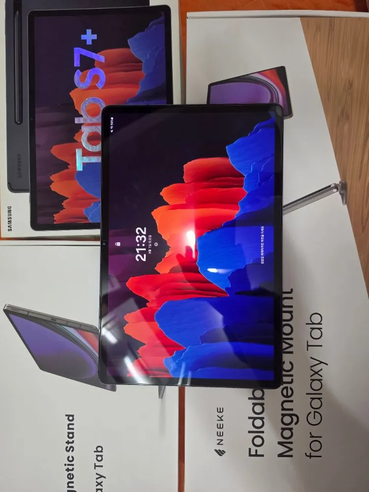 갤럭시탭 s7+256,니케마그네틱암거치대,니케마그네틱스탠드거치대 팝니다 이미지