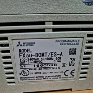 미쯔비시 FX3U-80MT/ES-A PLC.통신보드 포함 이미지