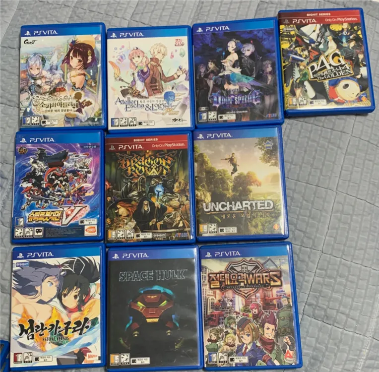psvita ps비타 오딘스피어,언차티드,소피의아틀리에,페르소나4,슈로대V,섬란카구라,드래곤즈크라운,에스카앤로지 - 안심되는 중고거래