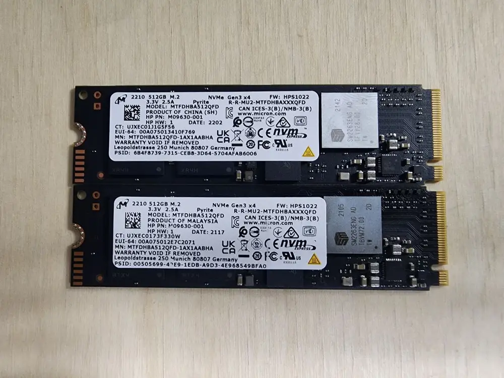 MICRON NVME M.2 SSD 512GB (2280) 컨디션 매우 좋습니다. - 안심되는 중고거래