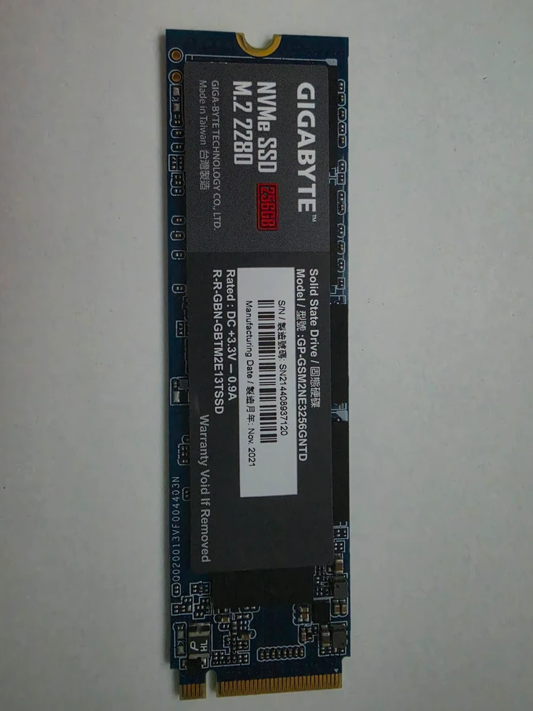 GIGABYTE M.2 NVMe 피씨디렉트 (256GB) SSD - 안심되는 중고거래