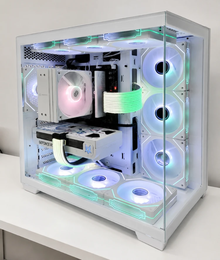 라이젠5 9600X RTX5060TI 화이트PC 이미지