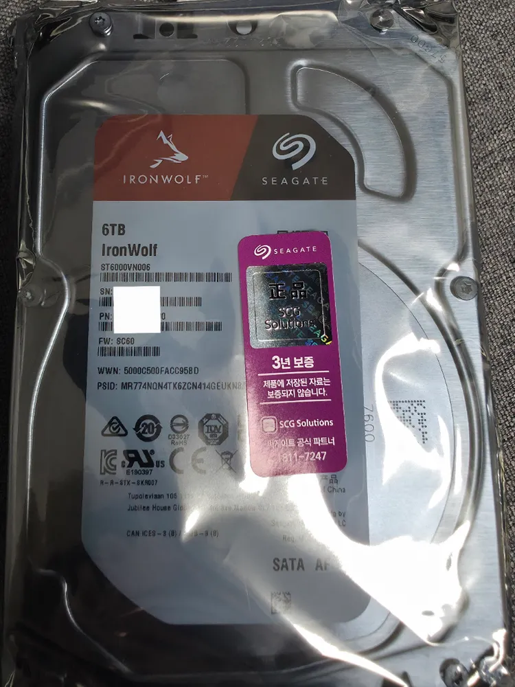 (정품 미개봉) 씨게이트 아이언울프 NAS 6TB HDD 이미지