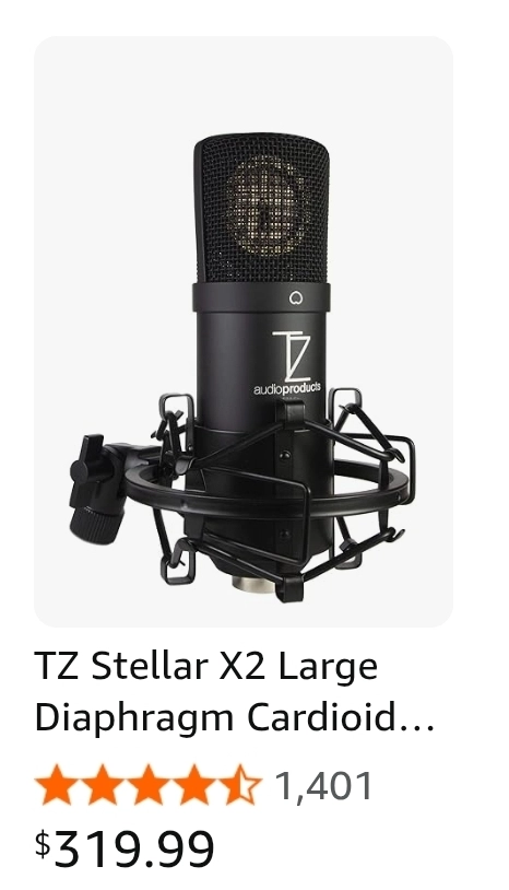 tz stellar x2 콘덴서마이크 이미지