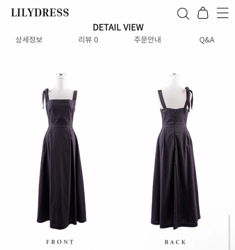 릴리드레스 블랙리본드레스 웨딩촬영 블랙드레스 이미지
