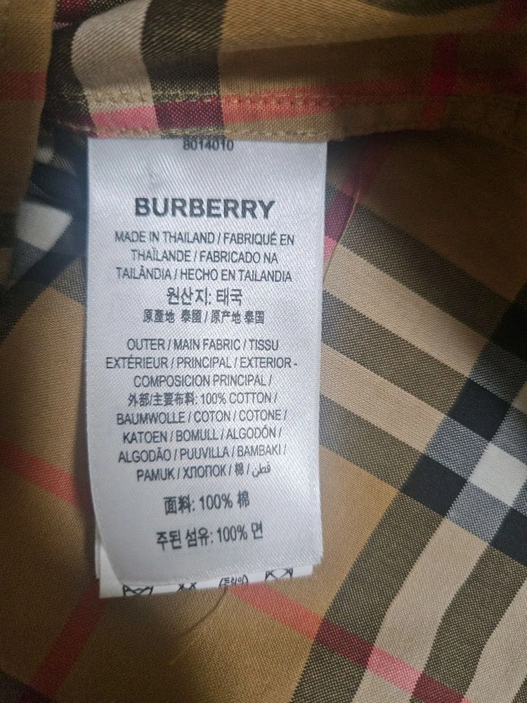 버버리 체크셔츠 이미지