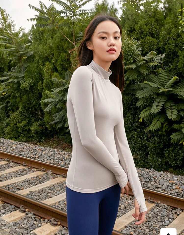 안다르 롱슬리브 긴팔 롱티셔츠 요가복 필라테스옷 이미지