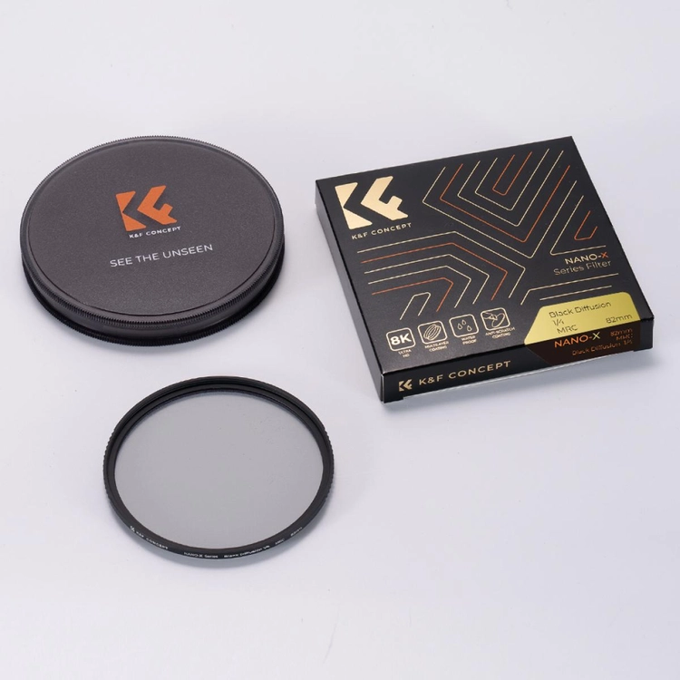 K&F Concept 블랙미스트 (1/4) 슬림 NANO-X 필터 AGC Glass (새상품) (49mm-82mm) 이미지