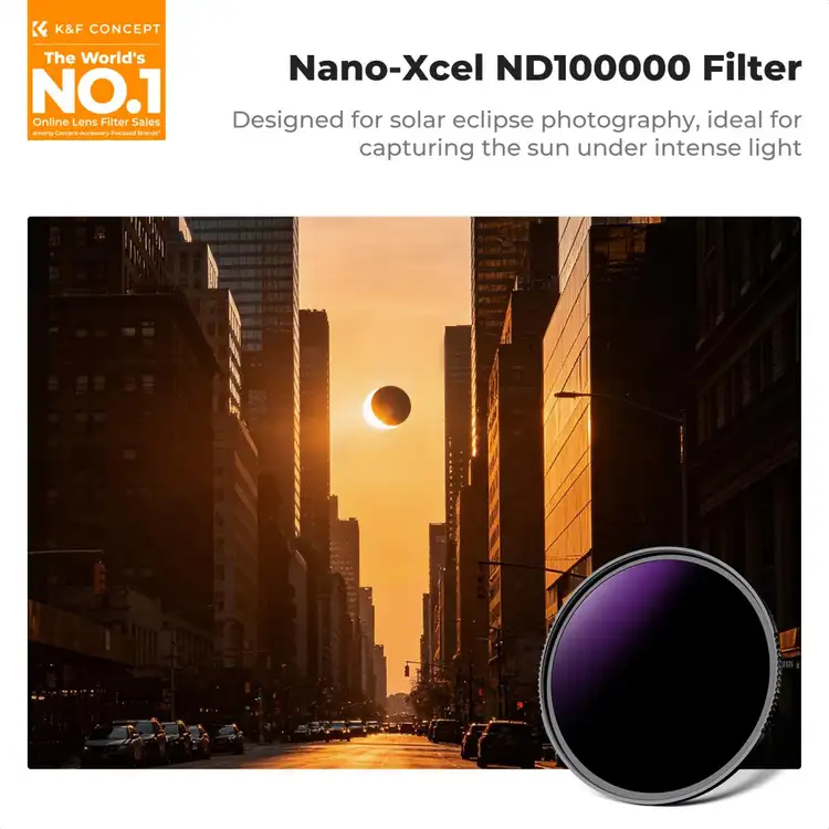 K&F Concept 82mm NANO-X ND100000 (5.0) 필터 (새상품) 8K AGC Glass 이미지