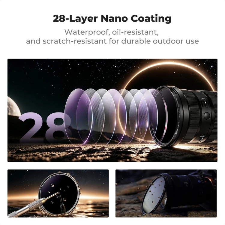 K&F Concept 82mm NANO-X ND100000 (5.0) 필터 (새상품) 8K AGC Glass 이미지