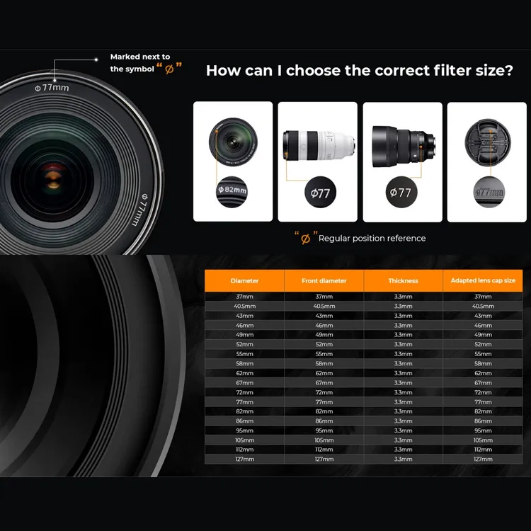 K&F Concept 82mm NANO-X ND100000 (5.0) 필터 (새상품) 8K AGC Glass 이미지