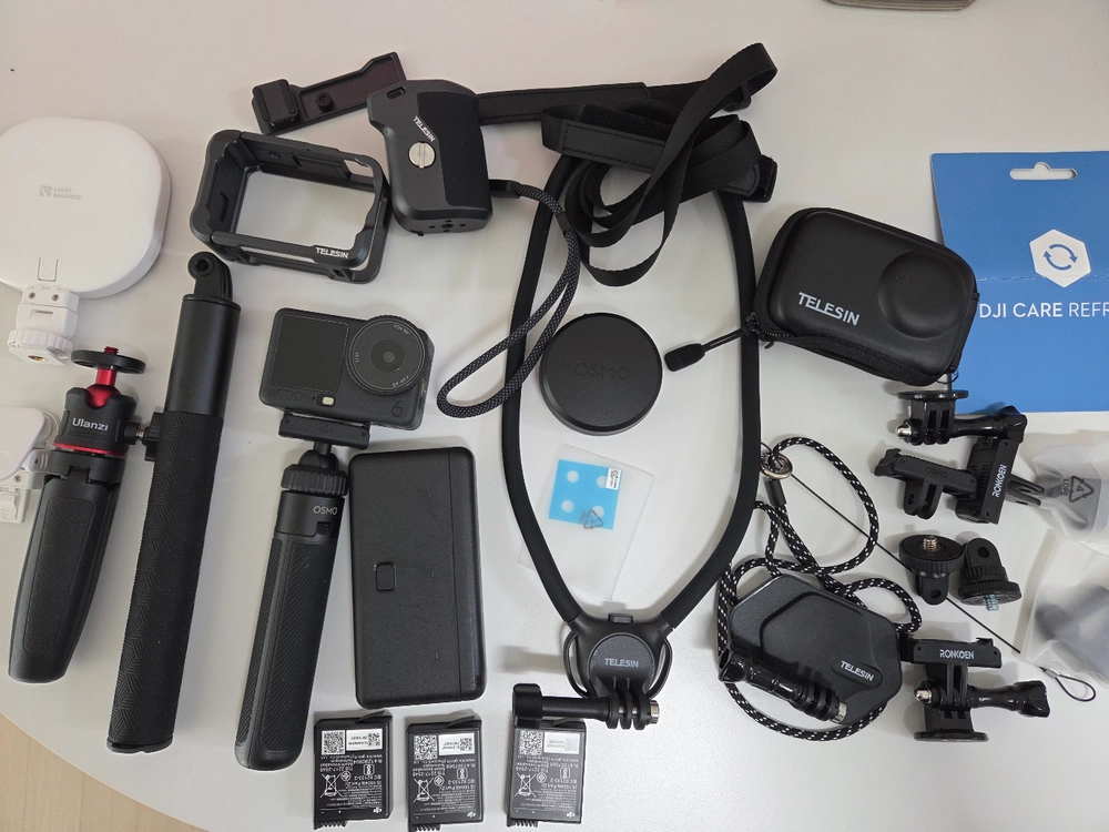 DJI 오즈모 액션6 + 메크로렌즈 +악세사리 - 안심되는 중고거래