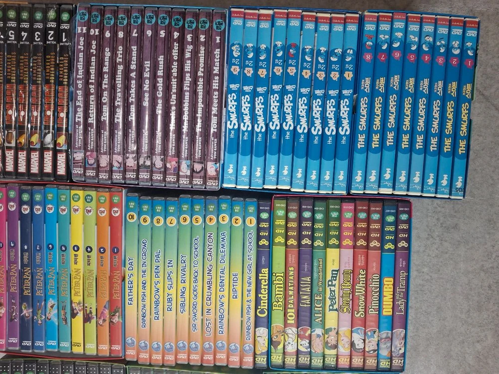피터팬,아이언맨,BEN10,명작, 무지개뮤톰소여의 모험,개구장이 스머프 DVD 이미지