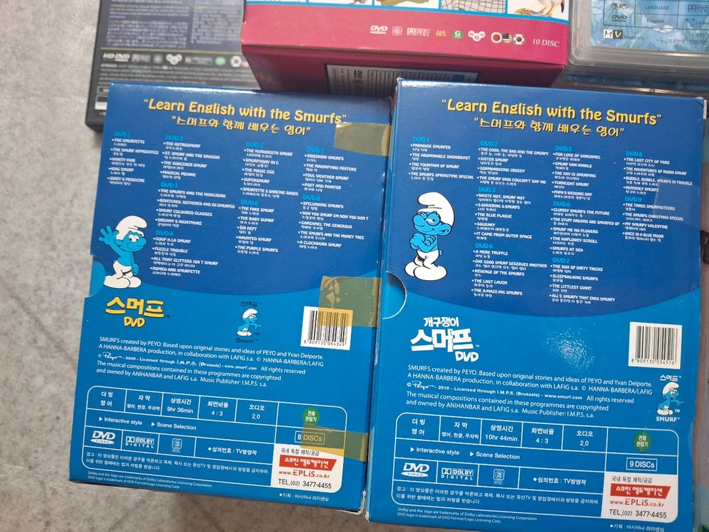 피터팬,아이언맨,BEN10,명작, 무지개뮤톰소여의 모험,개구장이 스머프 DVD 이미지