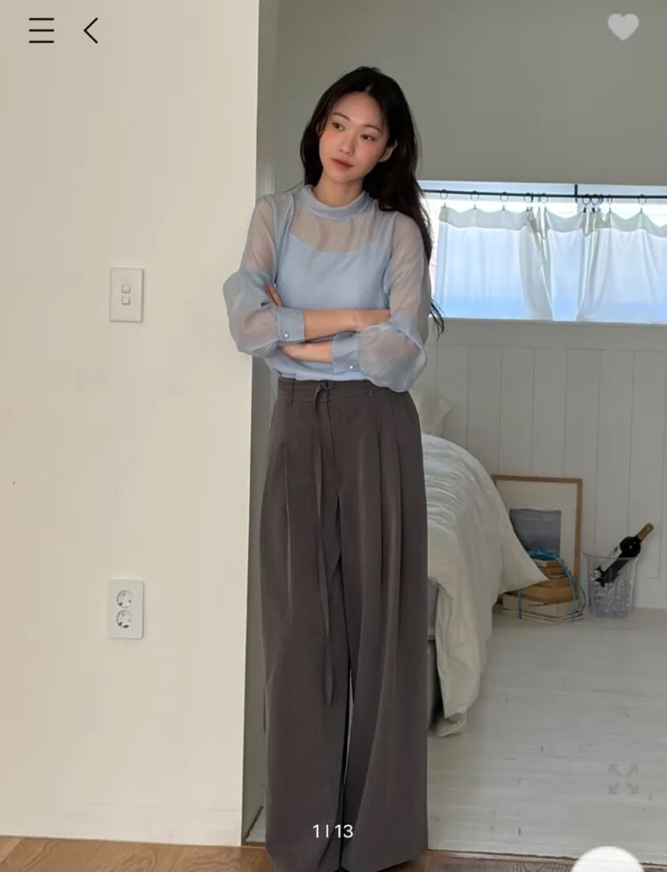 온앤온 와이드 팬츠 새제품 이미지