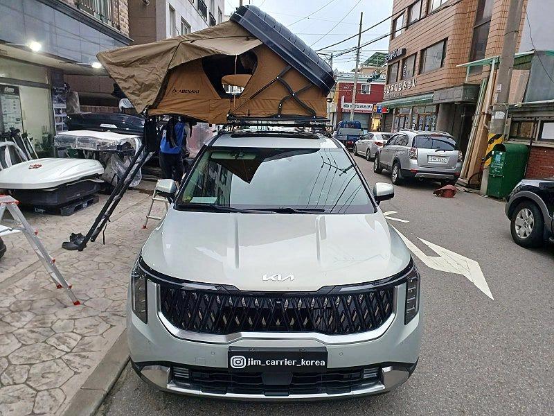 자동차검사 규제 풀림,아베나키 메세타 힐랜더 트랩오버랜드 루프탑텐트 어넥스 가로바 새제품 장착 이미지