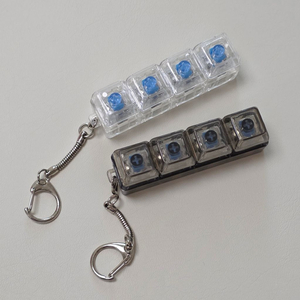 4구 투명 LED 키캡 키링 2개 세트 이미지