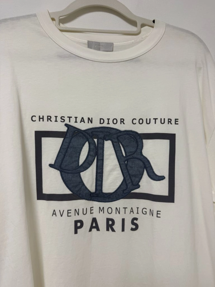 [새상품] 디올 Christian Dior 로고 패치 반팔 티셔츠 L 이미지