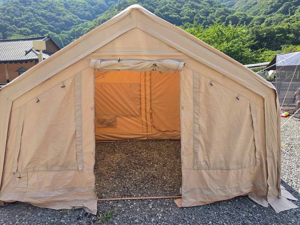 마추픽추 에어텐트 에어오션 플러스 (바닥분리형) 베이지 (부산 직거래) 택배가능 이미지