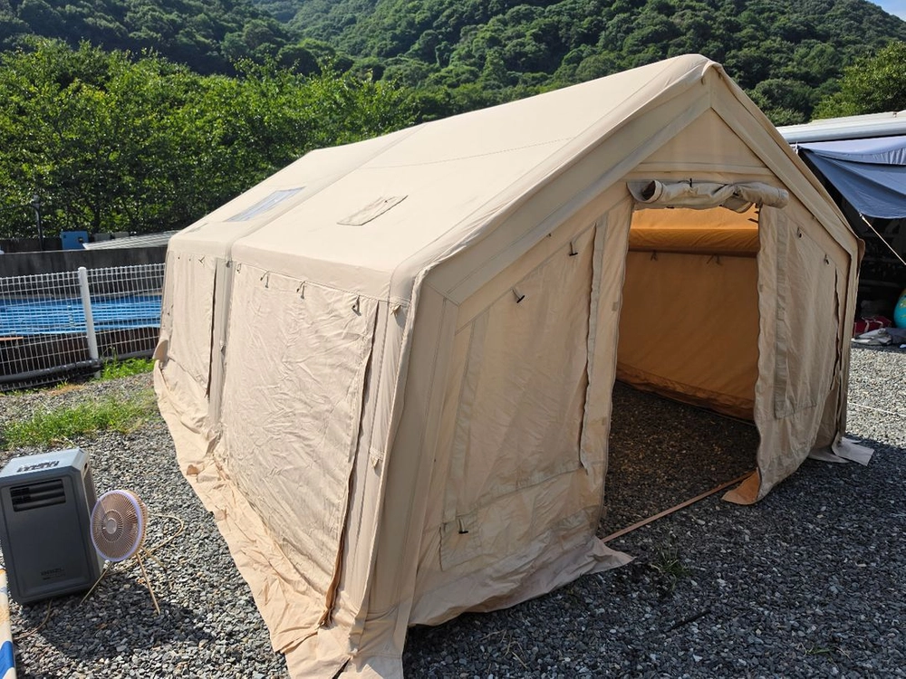 마추픽추 에어텐트 에어오션 플러스 (바닥분리형) 베이지 (부산 직거래) 택배가능 이미지