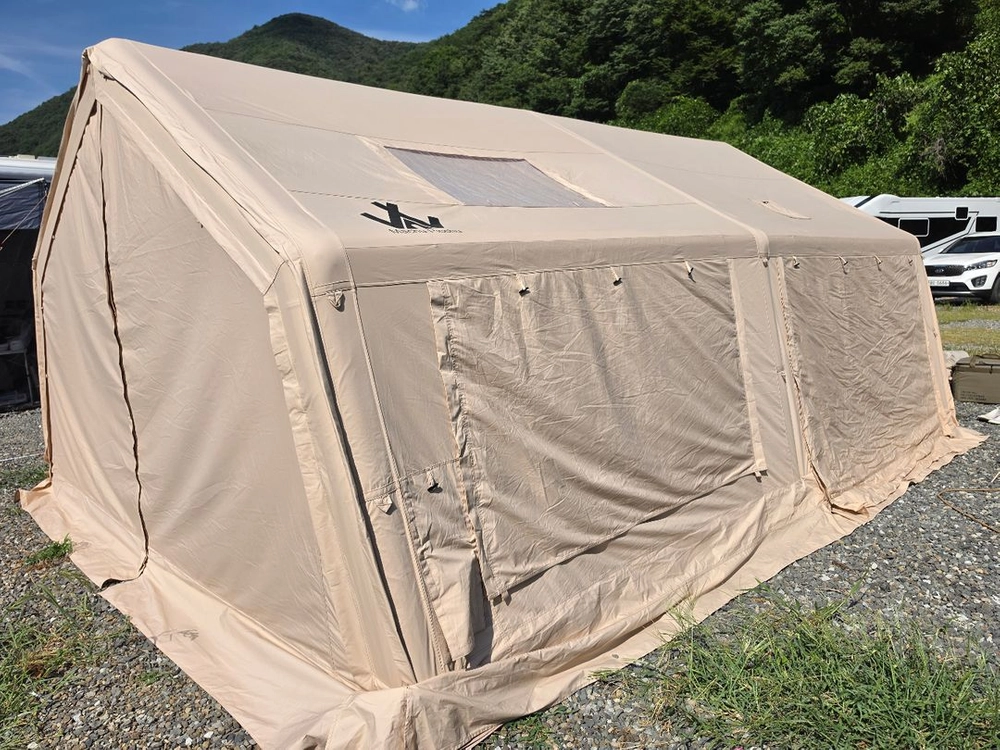 마추픽추 에어텐트 에어오션 플러스 (바닥분리형) 베이지 (부산 직거래) 택배가능 이미지