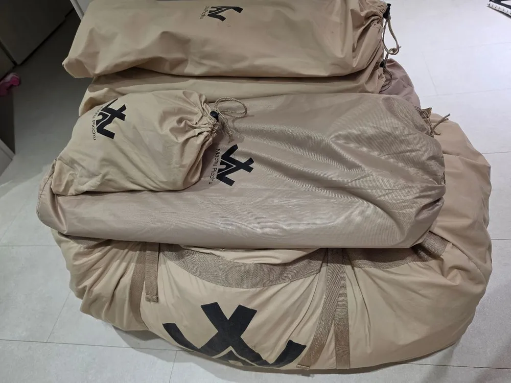 마추픽추 에어텐트 에어오션 플러스 (바닥분리형) 베이지 (부산 직거래) 택배가능 이미지