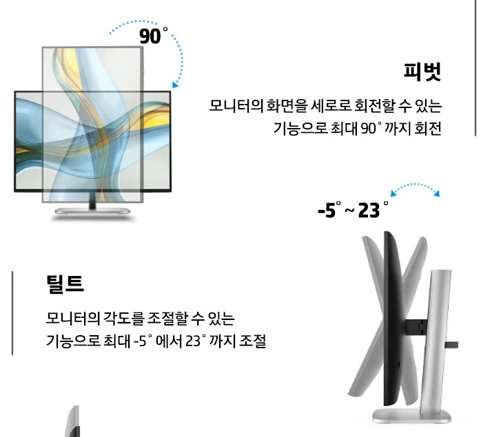 HP 524PF IPS 모니터/60.5cm(24인치)/FHD(1920 x 1080)/100Hz 이미지