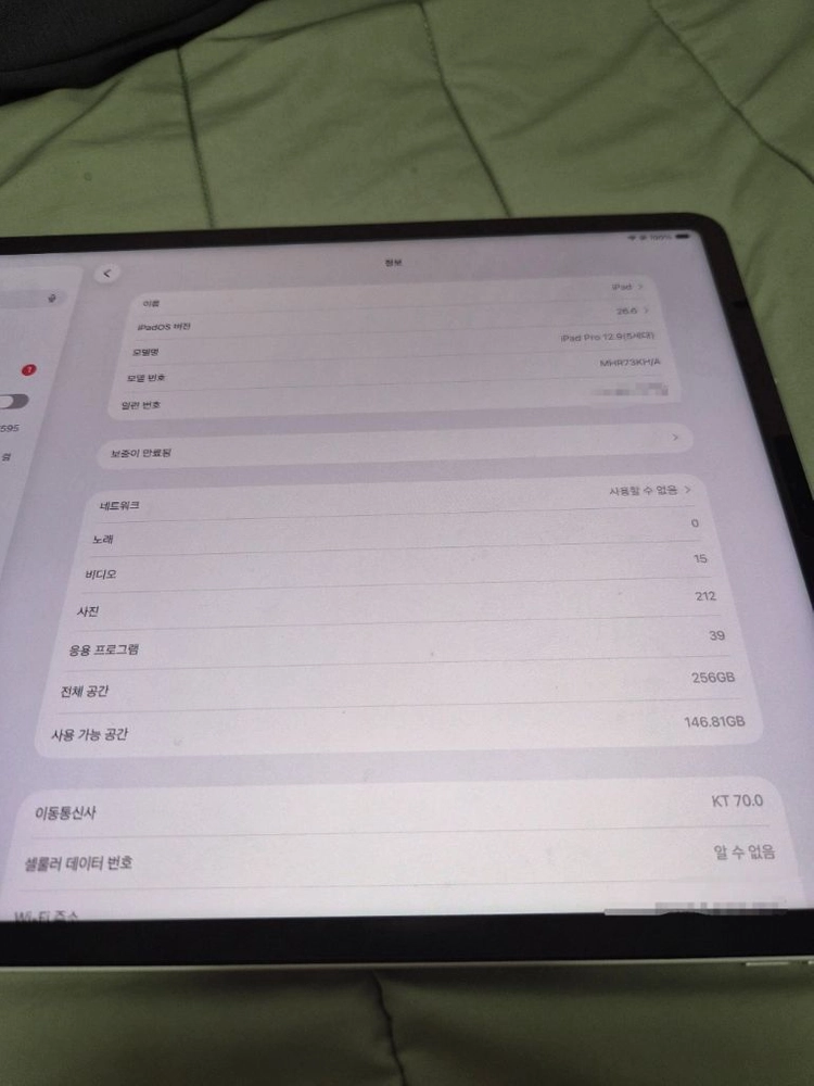 아이패드프로 12.9 256기가 셀룰러 실버 이미지